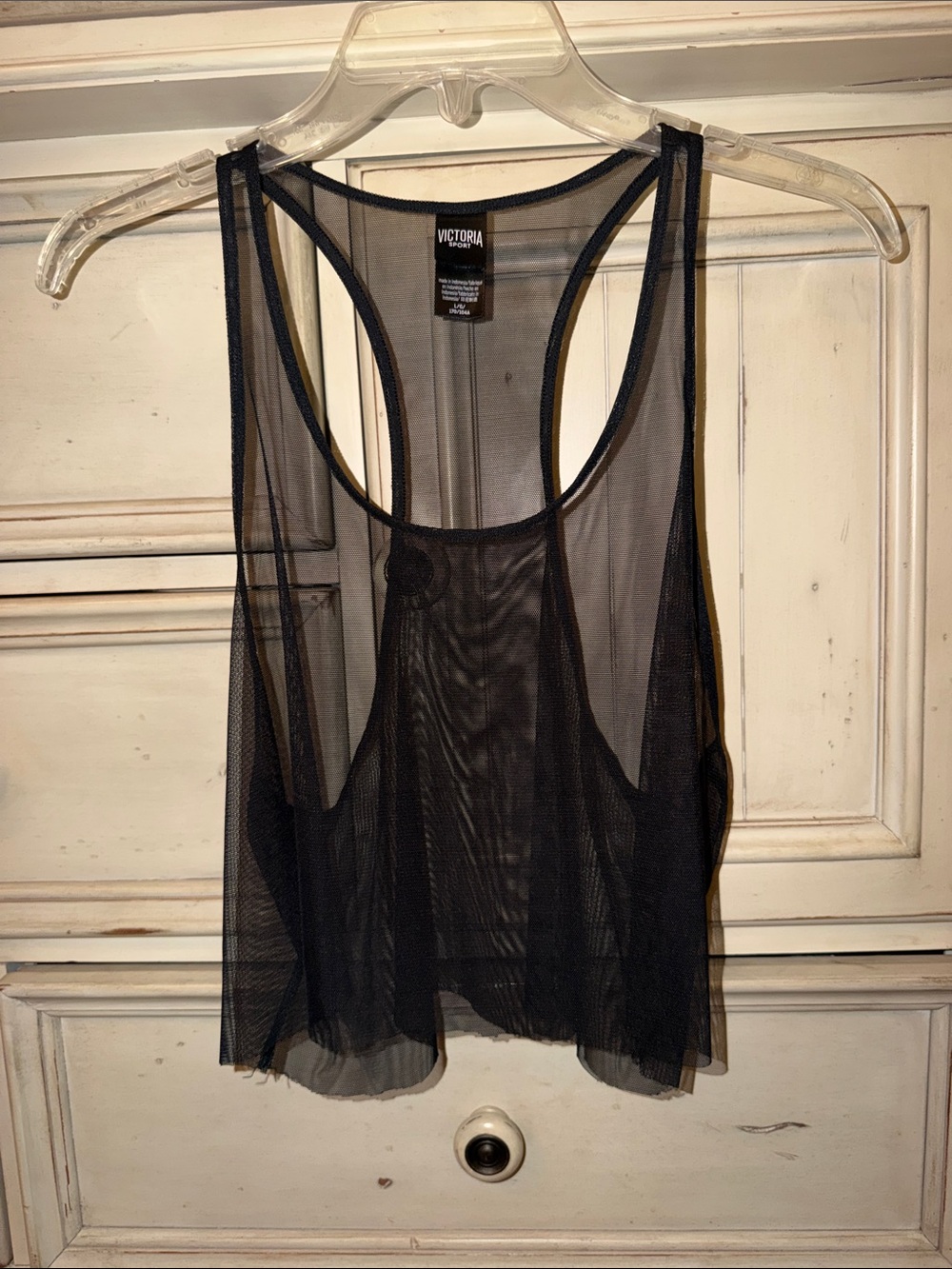 Victoria Sport Black Mesh Racerback Tank